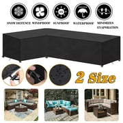 SHELTUSE Thickened Waterproof Patio L Shaped Sectional Sofa Cover Outdoor Large Oval Heavy Duty Square Wicker Outside Furniture Rain Cover